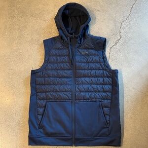 Nike Men's Dark Blue Hooded Vest puffer